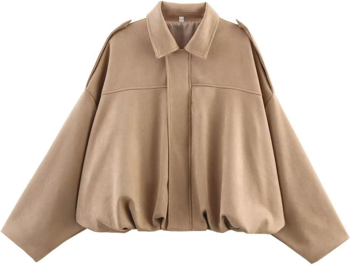 Velvora Suede Bomber Jacket