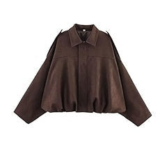 Velvora Suede Bomber Jacket