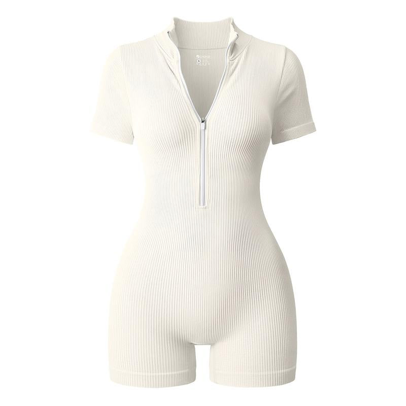 CurveZip™ Ribbed Romper