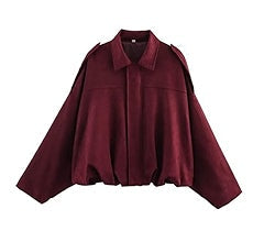 Velvora Suede Bomber Jacket