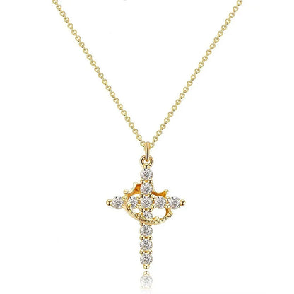 Cross & Crown Necklace