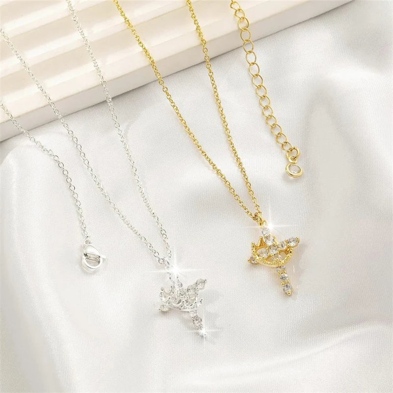 Cross & Crown Necklace
