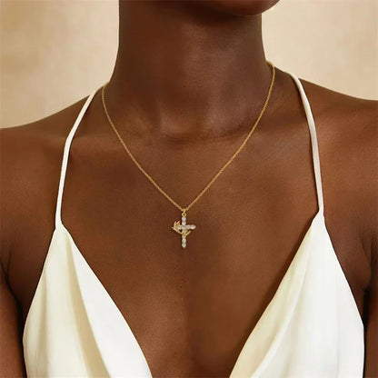 Cross & Crown Necklace