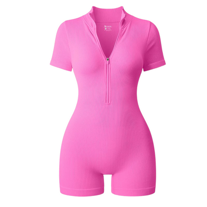 CurveZip™ Ribbed Romper